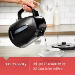 BLACK+DECKER 1.7L Rapid Boil Electric Cordless Kettle, 1500W, Black thumbnail 6