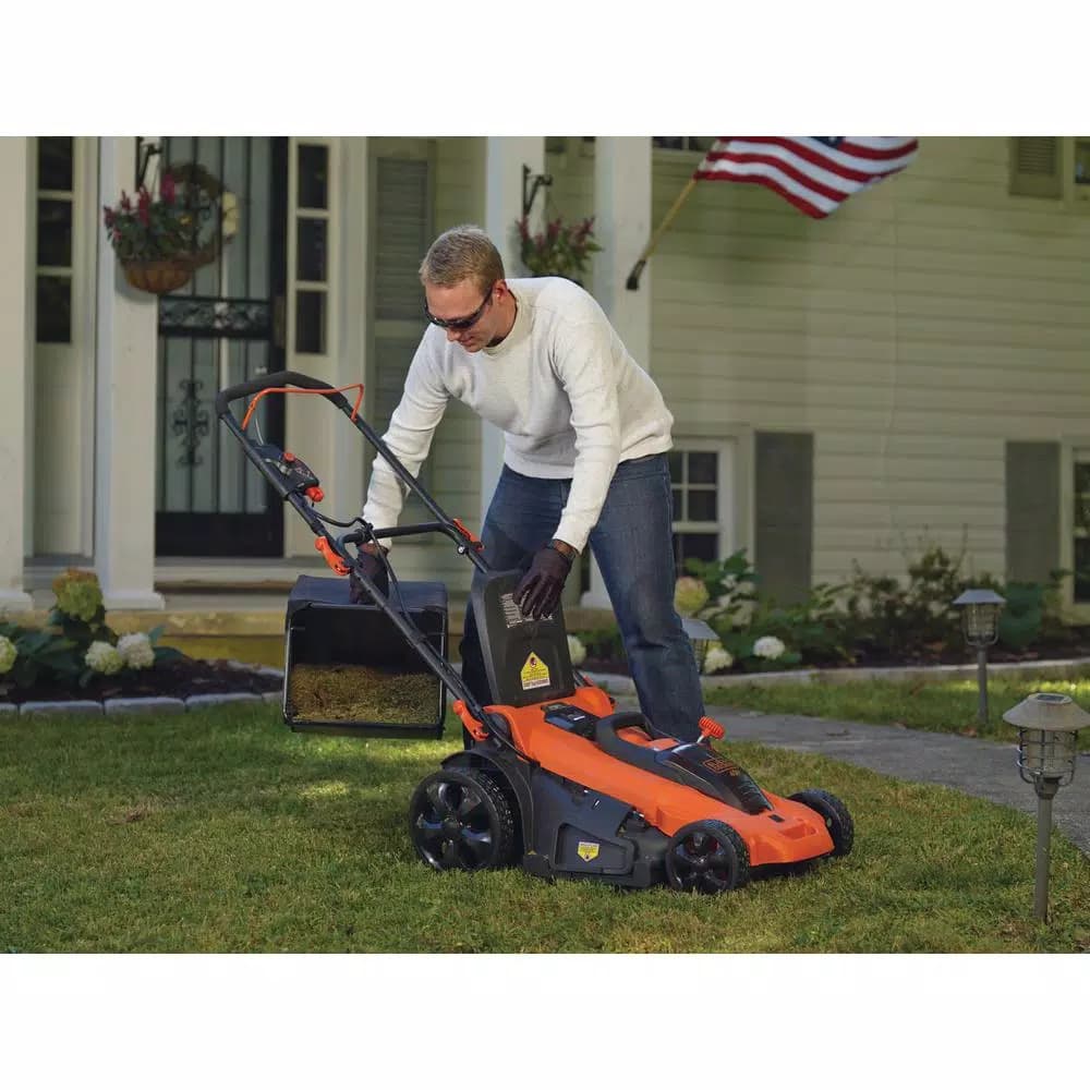 BLACK+DECKER 40V MAX 20 in. Cordless Walk Behind Push Mower with (2) 2.0 Ah Batteries and Charger