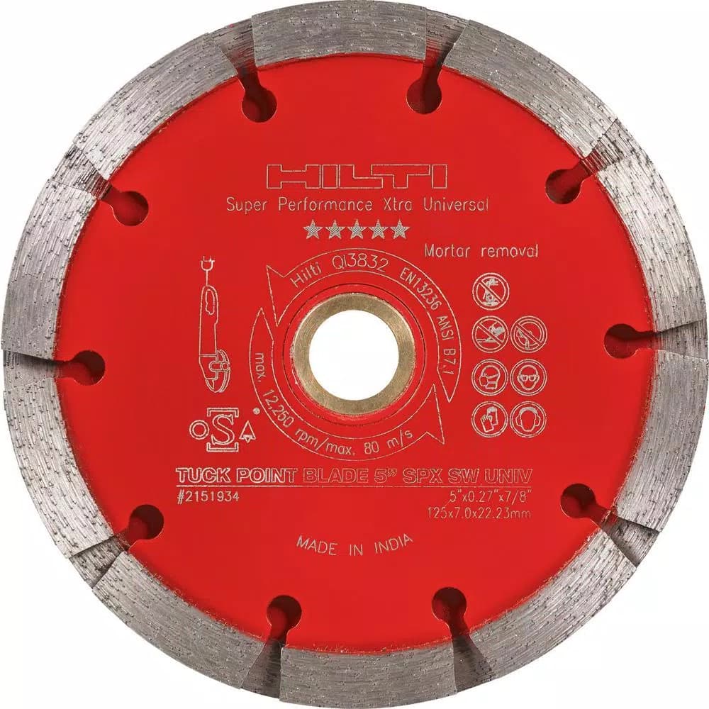 Hilti 5 in. SPX Diamond Sandwich Tuck Point Blade, Super Performance (6-Pack)