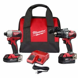 Milwaukee M18 18V Brushless Cordless Hammer Drill and Impact Driver 2-Tool Combo Kit thumbnail 1