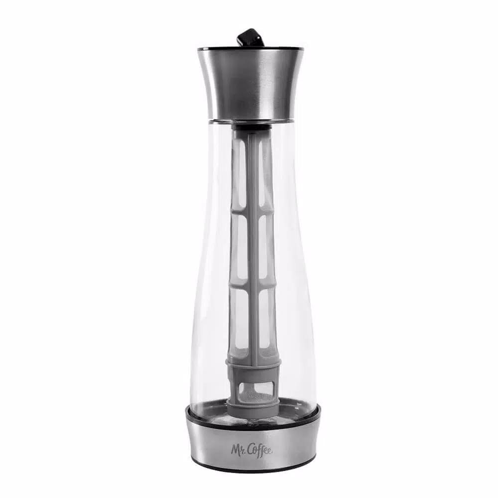 Mr. Coffee Uber Caff 5-Cup Cold Brew Coffee Maker with Borosilicate Glass Pitcher and Stainless Steel Filter