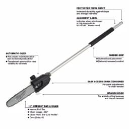 Milwaukee M18 FUEL QUIK-LOK Cordless Brushless String Trimmer, Pole Saw, Hedge Trimmer & Edger Combo Kit thumbnail 6