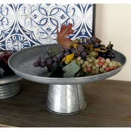 LITTON LANE 16 in. x 7 in. Farmhouse Galvanized Iron Cupcake Stand with Distressed Gray Finish thumbnail 2