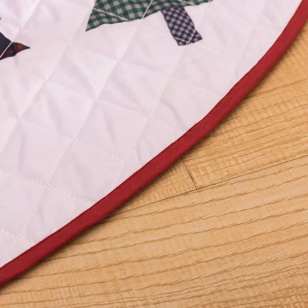 Country Living 48 in. Vintage Truck Quilted Tree Skirt, Reversible Microfiber