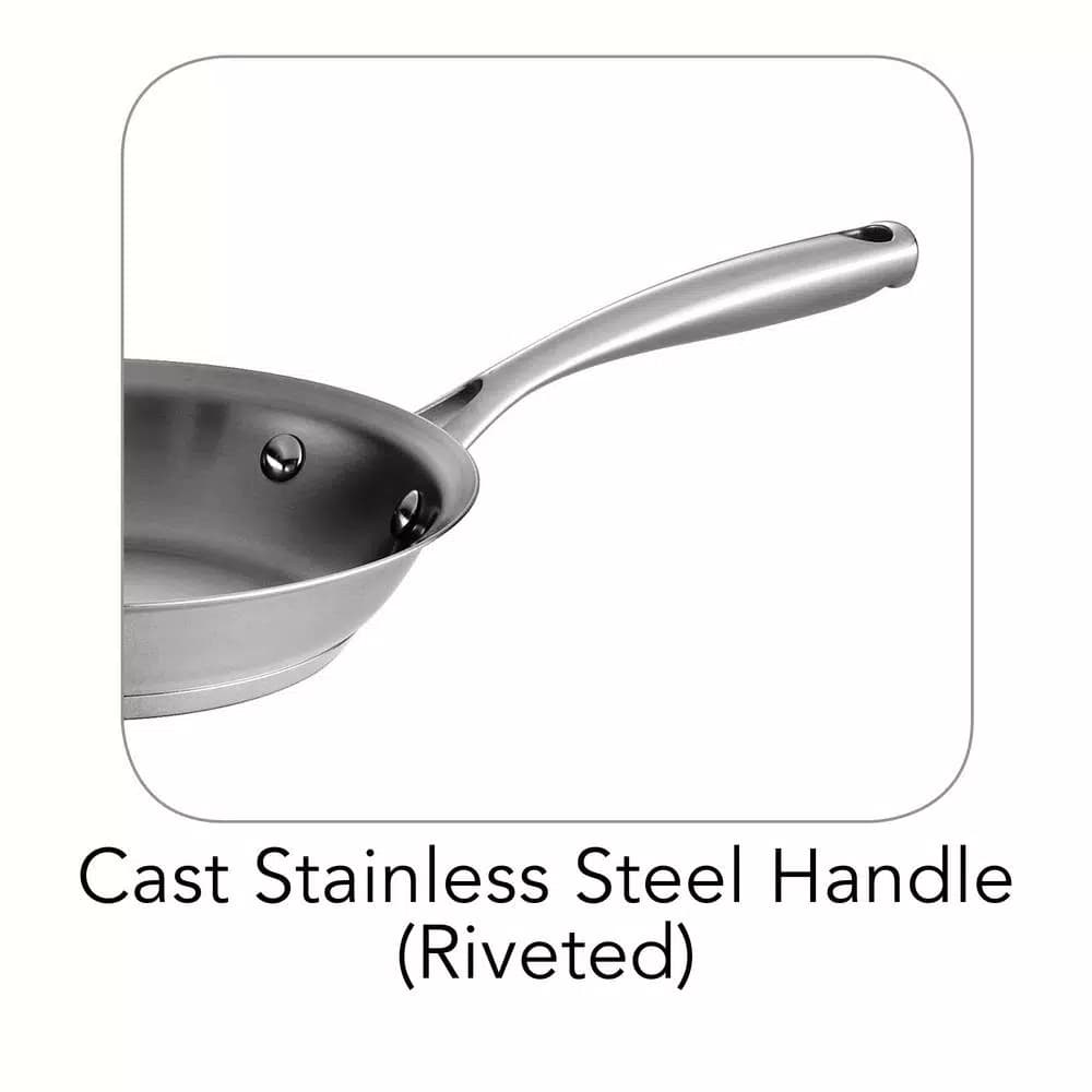 Tramontina Gourmet Prima 8 in. Stainless Steel Frying Pan, Tri-Ply Induction Ready