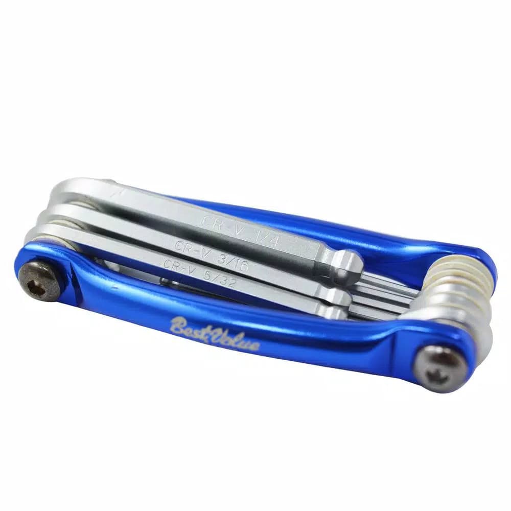 Best Value 9-Piece SAE Foldable Ball Point Hex Key Set, Anodized Aluminum