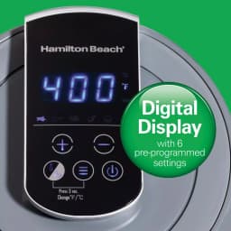 Hamilton Beach 2.5 L Digital Air Fryer, 1400W, 6 Preset Settings, Grey thumbnail 5