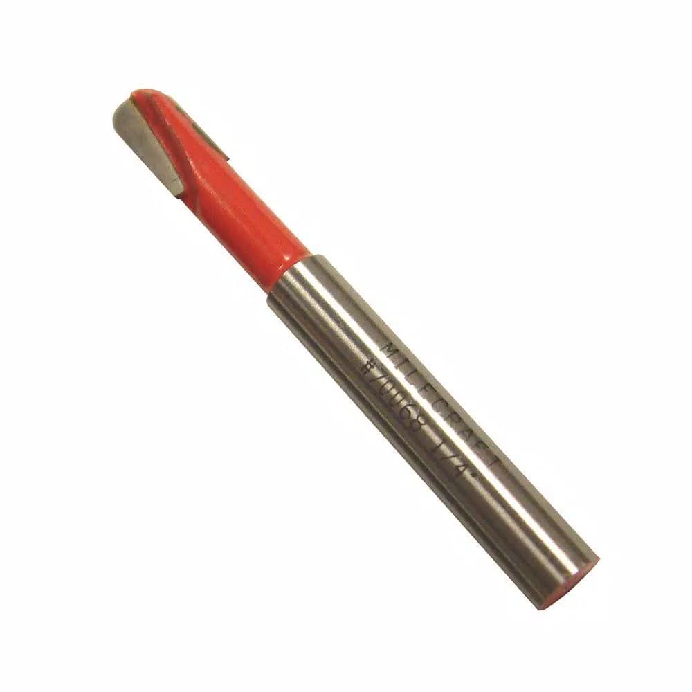 Milescraft 1/4 in. Core Box Long-Reach Router Bit for Sign Making