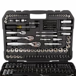 DEWALT 200-Piece Mechanics Tool Set with 1/4 in., 3/8 in., and 1/2 in. Drive, Polished Chrome thumbnail 5
