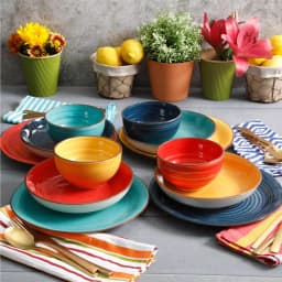Gibson Home Color Speckle 12-Piece Stoneware Dinnerware Set, Service for 4 thumbnail 5