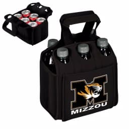 Picnic Time University of Missouri Tigers 6-Bottle Insulated Neoprene Beverage Carrier - Black thumbnail 2