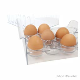 Mind Reader Clear Stackable 1-Dozen Egg Container Storage Drawer, Reusable BPA-Free Plastic thumbnail 4
