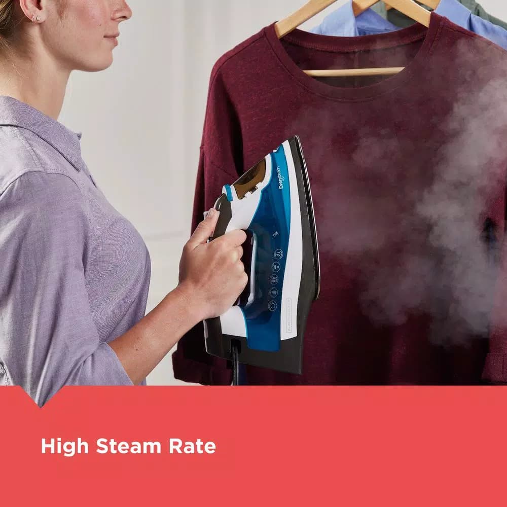 BLACK+DECKER One Step Steam Iron with Cord Reel and Smart Steam Control