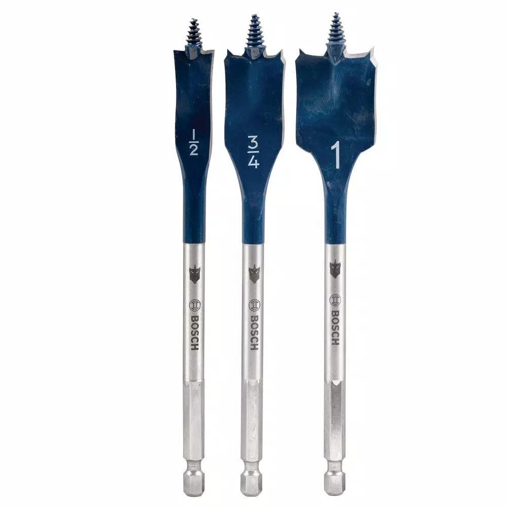 Bosch Daredevil Standard Spade Bit Set, 3-Piece, High Carbon Steel