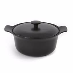 BergHOFF Ron 4.4 Qt. Cast Iron Stock Pot with Lid, Black thumbnail 1