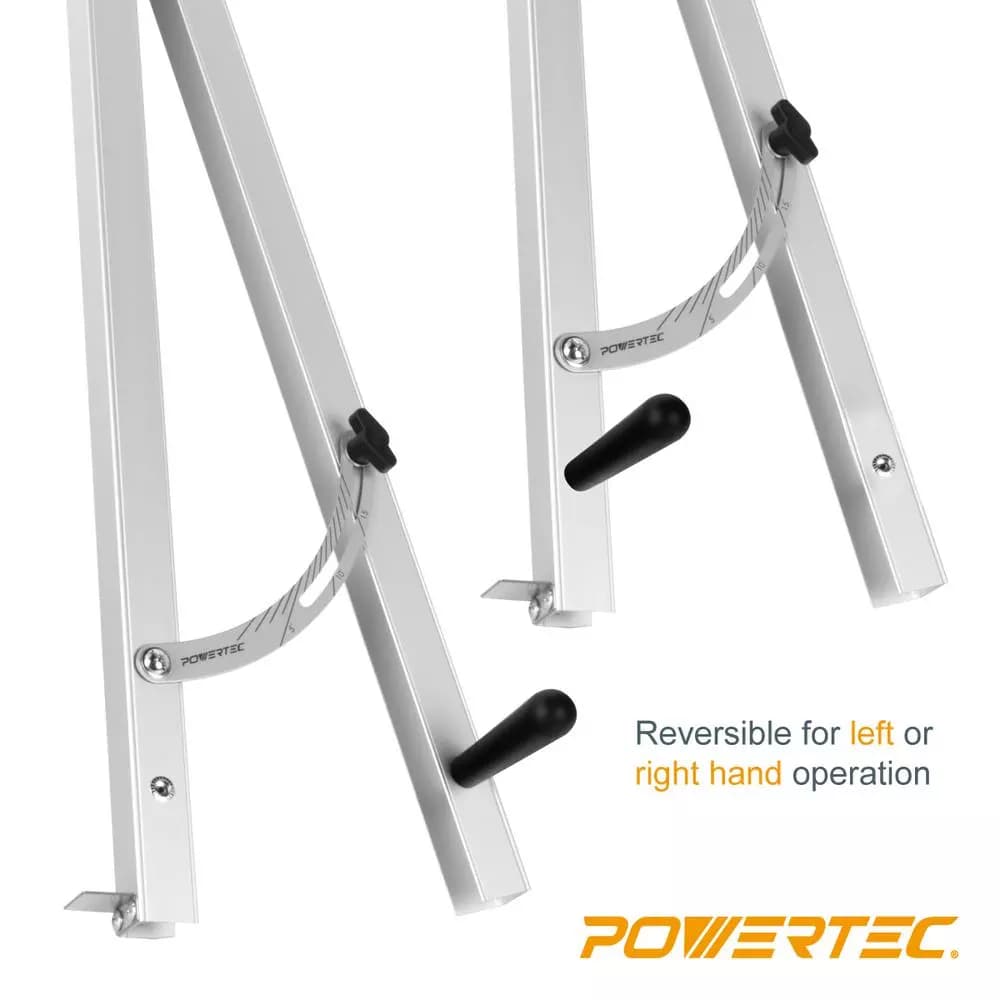 POWERTEC 24-Inch Aluminum Table Saw Taper Jig with Laser Etched Scale