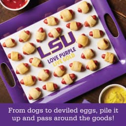 College Kitchen Collection LSU Tigers Serve 'n Score Party Platter, 16 x 12.5 Inch, Purple thumbnail 6
