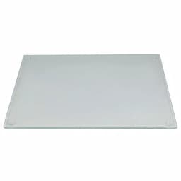 Home Basics Frosted Tempered Glass Cutting Board - Modern Rectangular Serving Platter thumbnail 3