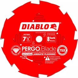 Diablo 7-1/4 in. 8-Tooth PCD Tipped Ultimate Flooring Circular Saw Blade thumbnail 1