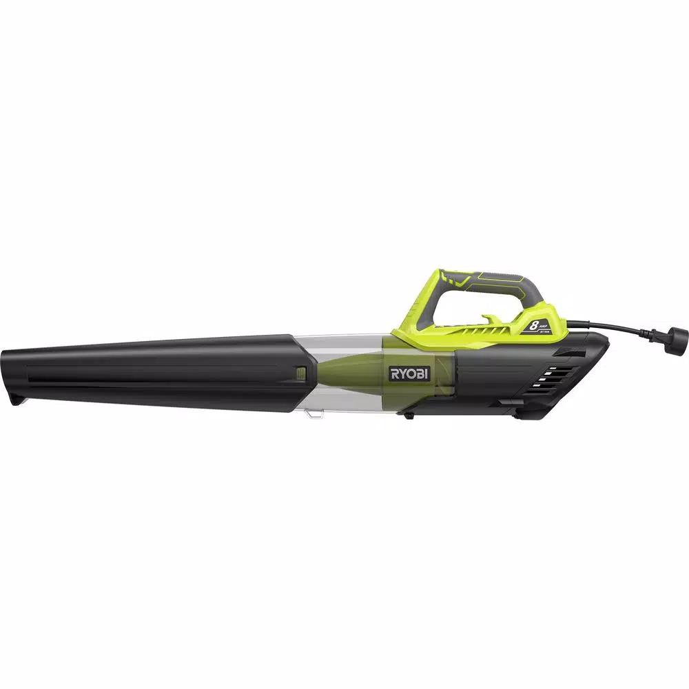 RYOBI 8 Amp Electric Jet Fan Blower, 135 MPH, 440 CFM, 2-Speed Handheld Leaf Blower (Refurbished)