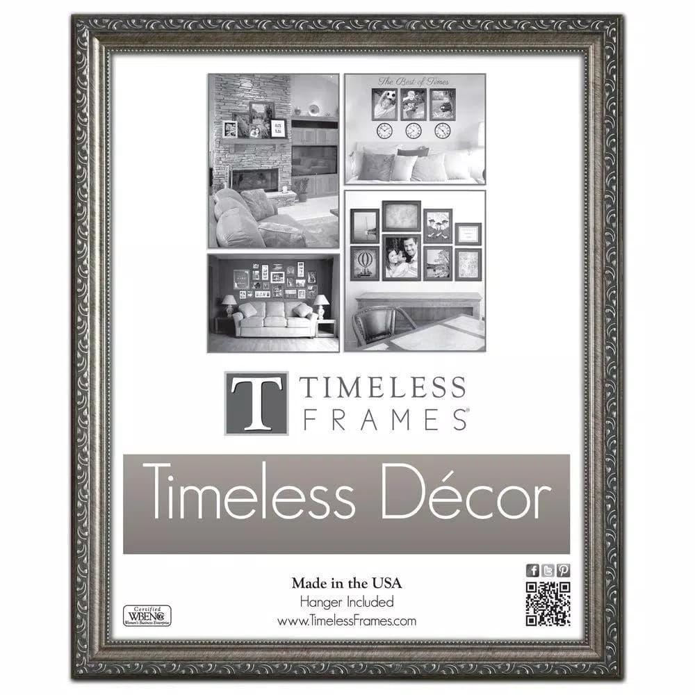 Timeless Frames Carrington 16 x 20 in. Pewter Wood Picture Frame