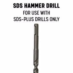 Drill America 5-Piece Carbide Tipped SDS-Plus Masonry Hammer Drill Bit Set, 1/4 in. - 1/2 in. thumbnail 6