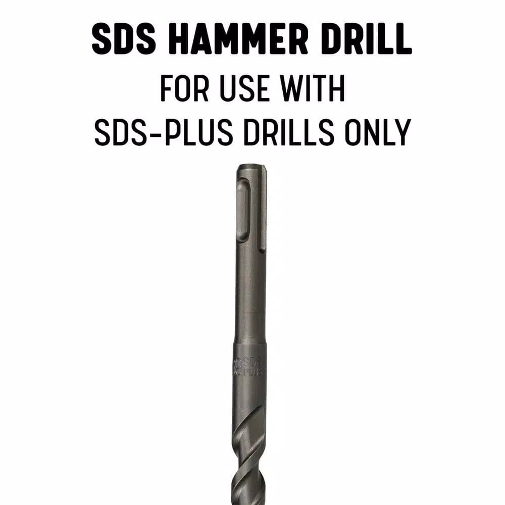 Drill America 5-Piece Carbide Tipped SDS-Plus Masonry Hammer Drill Bit Set, 1/4 in. - 1/2 in.