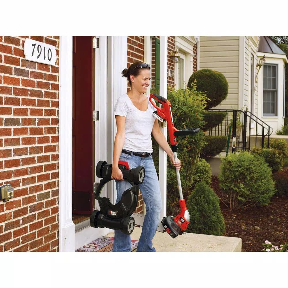 BLACK+DECKER 20V MAX Cordless 3-in-1 String Trimmer, Edger, and Mower Combo with (2) 2.0 Ah Batteries and Charger