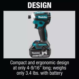 Makita 18V LXT Brushless 4-Speed Impact Driver Kit with ImpactXPS Socket Adapter and Bit Set thumbnail 9