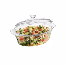 Libbey Baker's Premium 2 Qt. Oval Glass Casserole Dish with Cover thumbnail 2