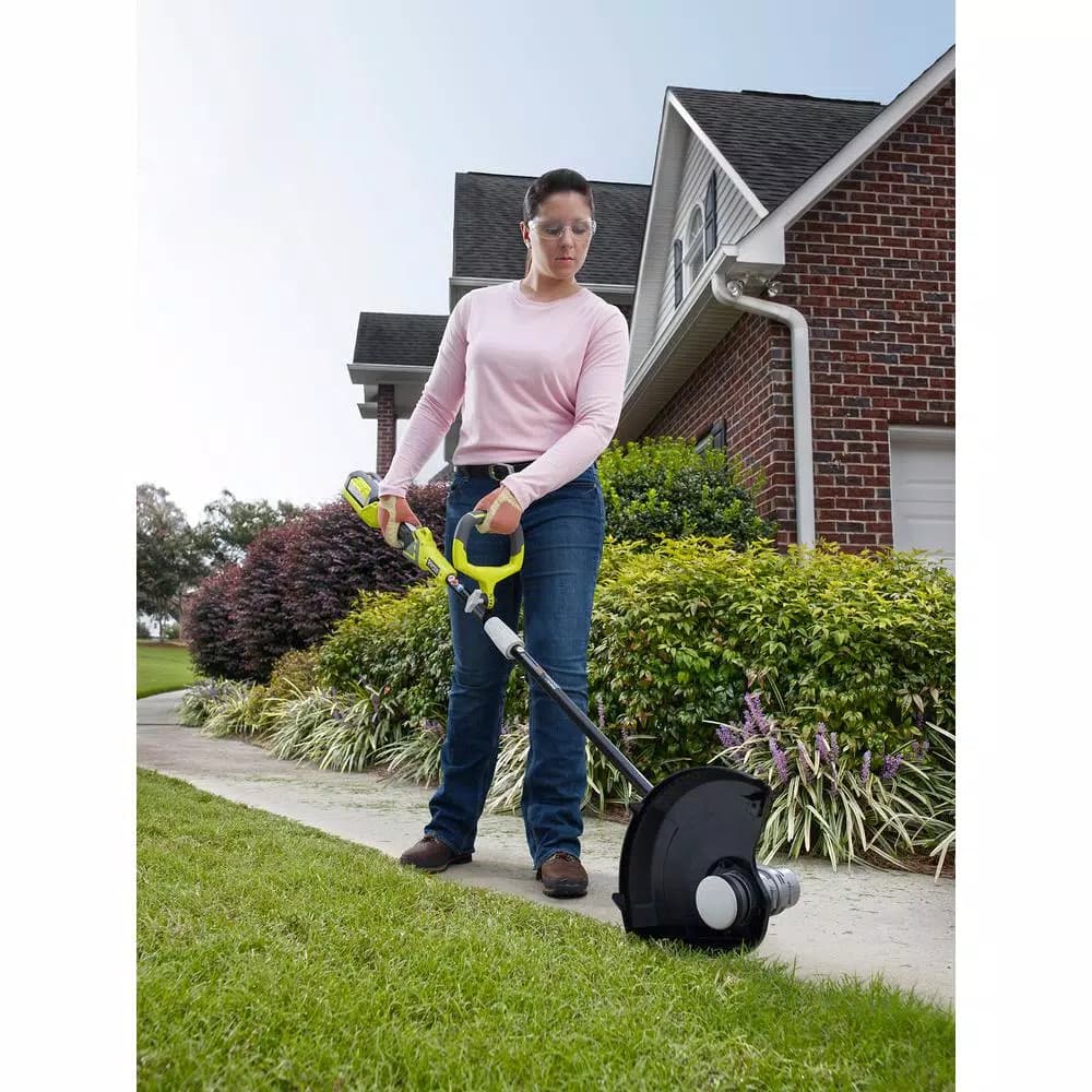 RYOBI 40V Lithium-Ion Cordless String Trimmer and Edger with 2.6 Ah Battery and Charger