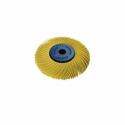 Dedeco Sunburst 2 in. 3-Ply Radial Discs, 80-Grit Coarse Thermoplastic Cleaning and Polishing Tool, 1/4 in. Arbor thumbnail 1