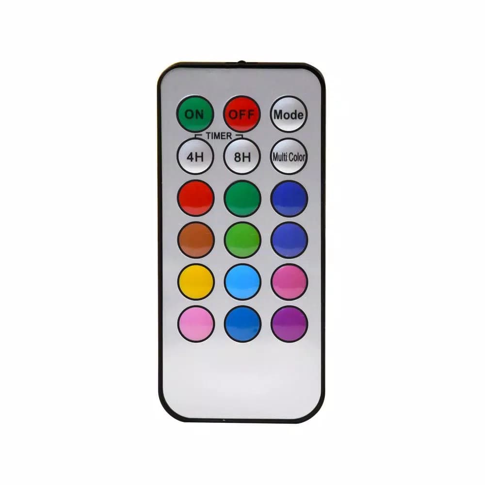LUMABASE 3-Piece Round Flameless LED Wax Candle Set with Remote Control, Color Changing Pillar Candles