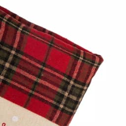 Glitzhome 21 in. Polyester Embroidered Linen Style Christmas Stocking Set, 2-Pack thumbnail 4