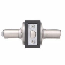 Toledo Fine Locks Satin Nickel Privacy Lever Set - Wave Style Interior Door Handle thumbnail 2