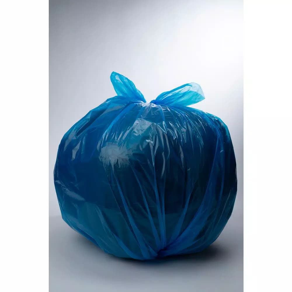 Unbranded 45 Gallon Blue Recycling Trash Bags, 0.95 Mil Thickness, 100-Count