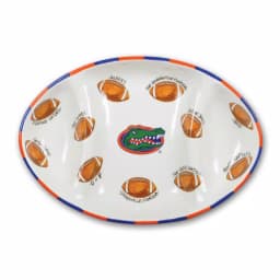 Magnolia Lane Florida Ceramic Football Tailgating Platter - Officially Licensed NCAA Collegiate Serving Tray thumbnail 1