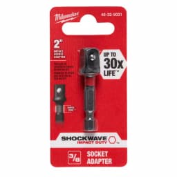 Milwaukee SHOCKWAVE 3/8 in. Drive to 1/4 in. Hex Impact Socket Adapter thumbnail 3