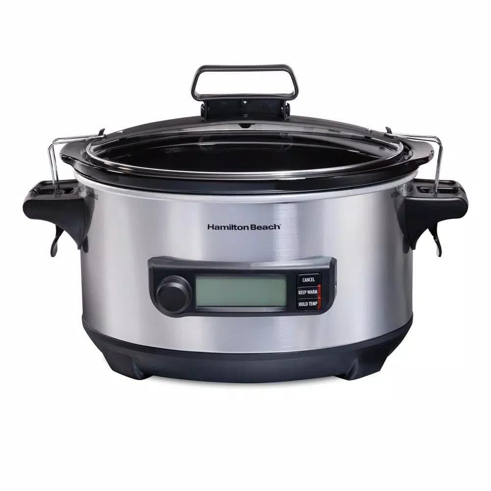 Hamilton Beach 6 Qt. Stainless Steel Slow Cooker with Advanced Temp Tracker