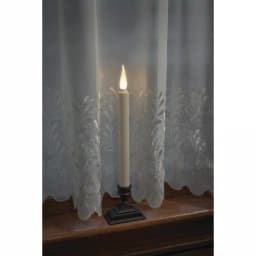 Xodus Innovations 12.5 in. White LED Taper Candle with Realistic 3D Warm Flame and Aged Bronze Base thumbnail 2