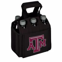 Picnic Time Texas A&M Aggies 6-Bottle Insulated Neoprene Beverage Carrier - Black thumbnail 1