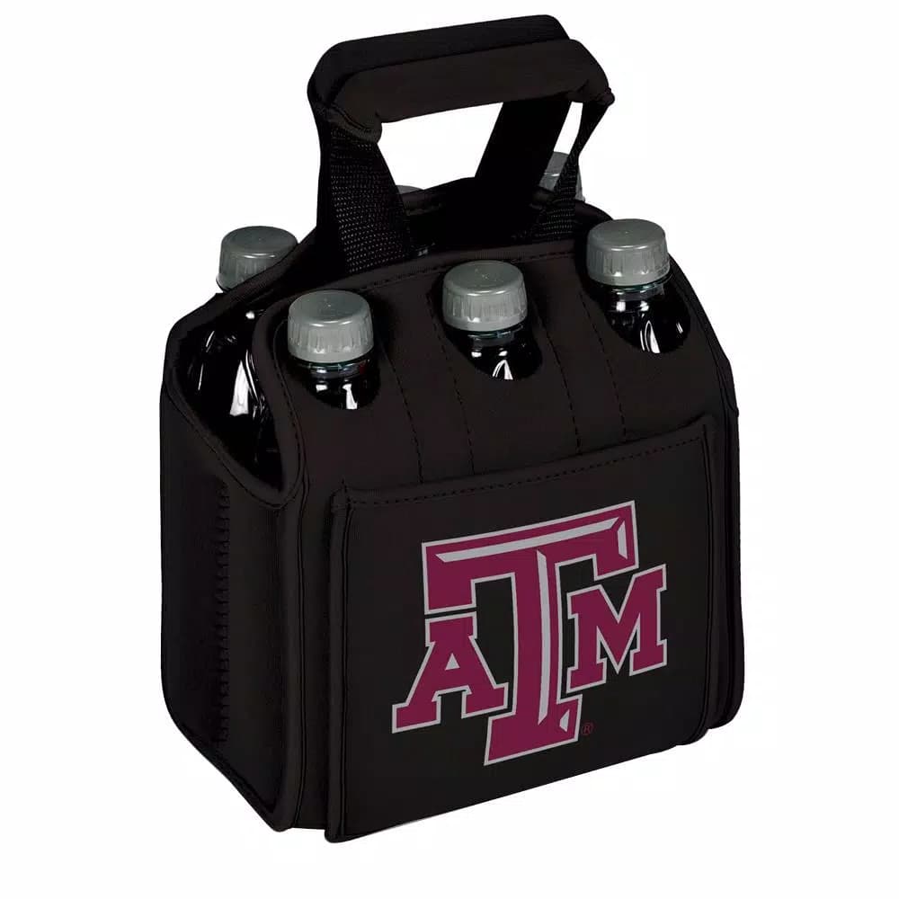 Picnic Time Texas A&M Aggies 6-Bottle Insulated Neoprene Beverage Carrier - Black