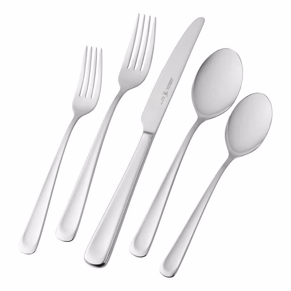 J.A. HENCKELS INTERNATIONAL Henckels International Silvano 45-Piece 18/10 Stainless Steel Flatware Set, Service for 8