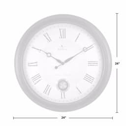 FirsTime Adair 24 in. Round Wall Clock with Pendulum - Oil Rubbed Bronze thumbnail 4