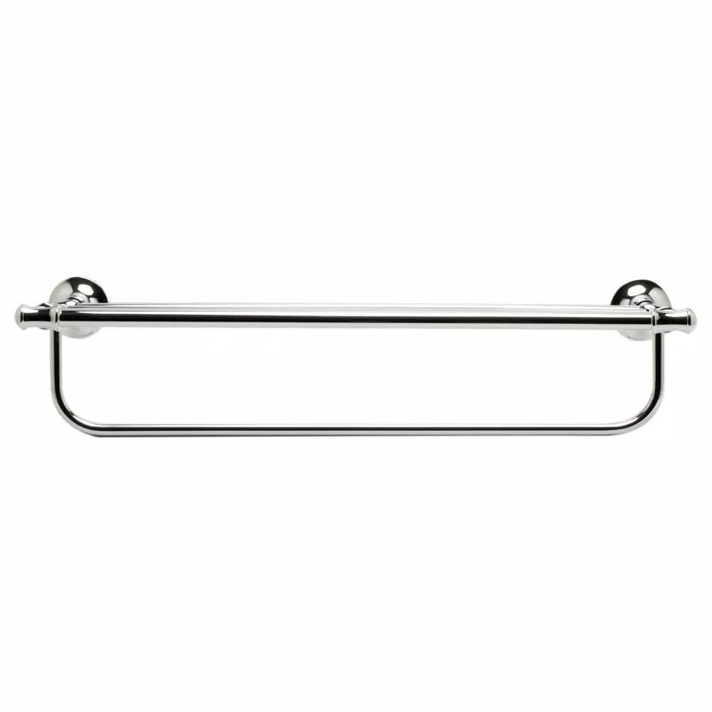 ALFI BRAND AB9583 23.63 in. Wall Mount Towel Rack with Shelf, Polished Chrome