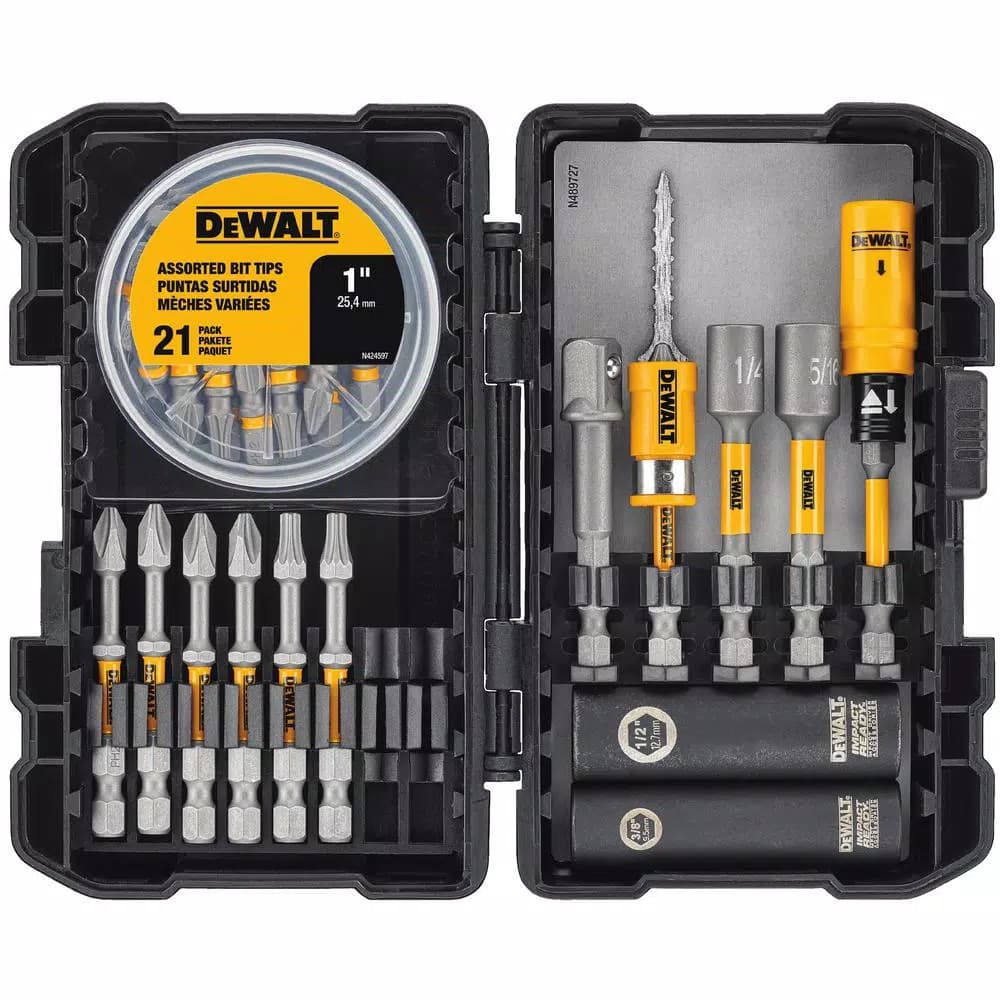 DEWALT MAX Impact 35-Piece Screwdriver Bit Set, Impact Rated Hex Shank