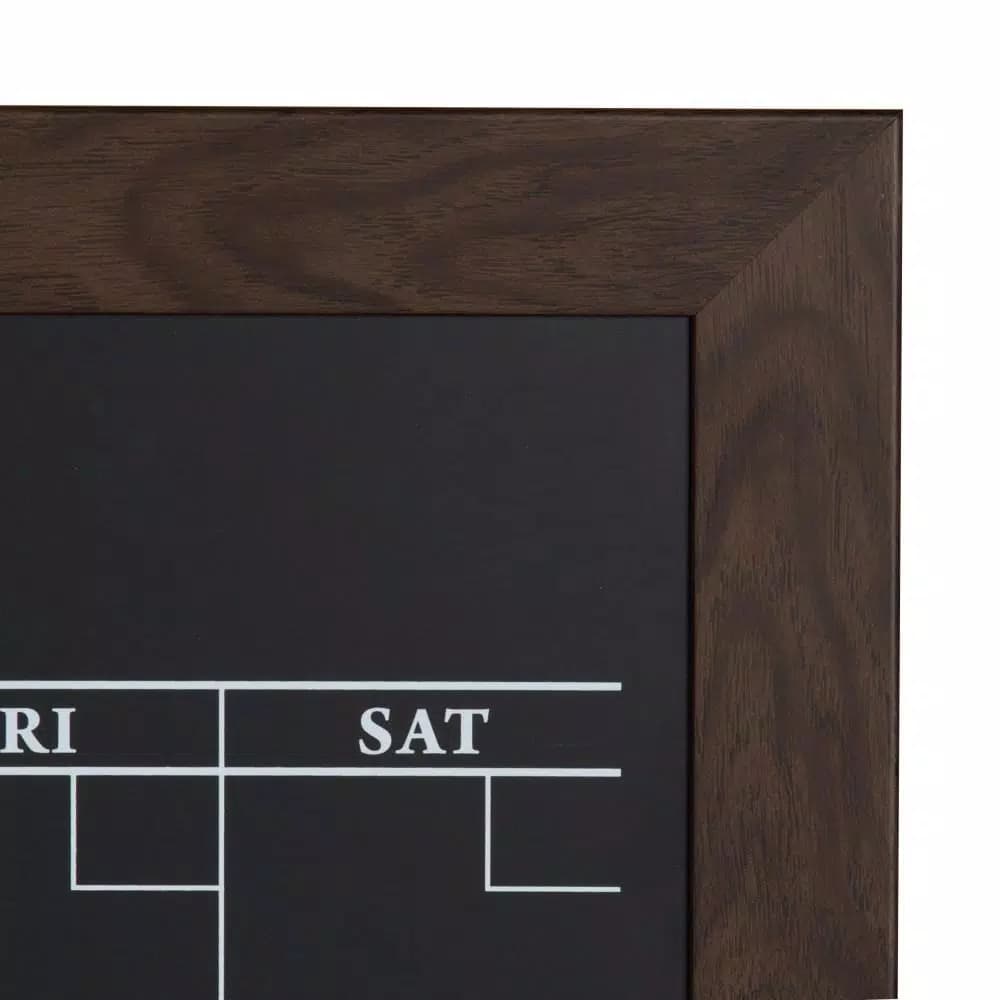 DesignOvation Beatrice Framed Magnetic Chalkboard Monthly Calendar Memo Board