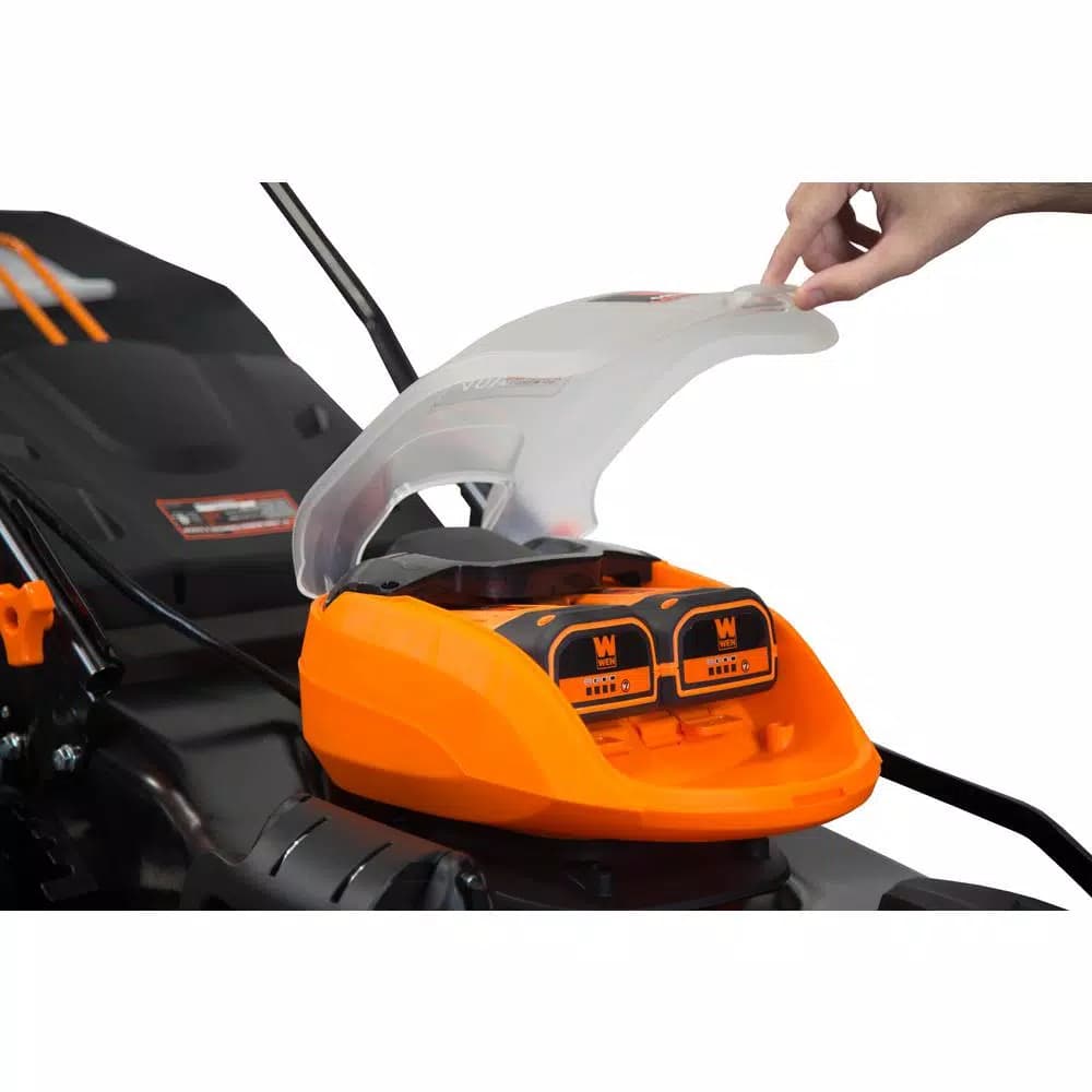WEN 40V Max Cordless 19 in. 3-in-1 Walk Behind Push Lawn Mower with 2 Batteries and Charger