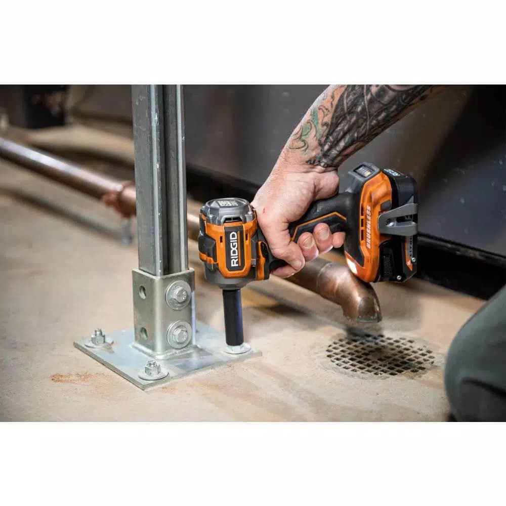 RIDGID 18V SubCompact Brushless 3/8 in. Cordless Impact Wrench (Tool Only)