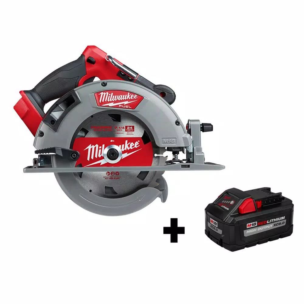 Milwaukee M18 FUEL 7-1/4 in. Cordless Circular Saw with 8.0 Ah High Output Battery